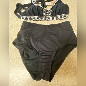 Ladies two piece size Small black swimsuit